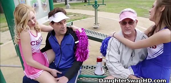  Teen Cheerleaders Dad&039;s Agree To Swap Daughters - DaughterSwapHD.com